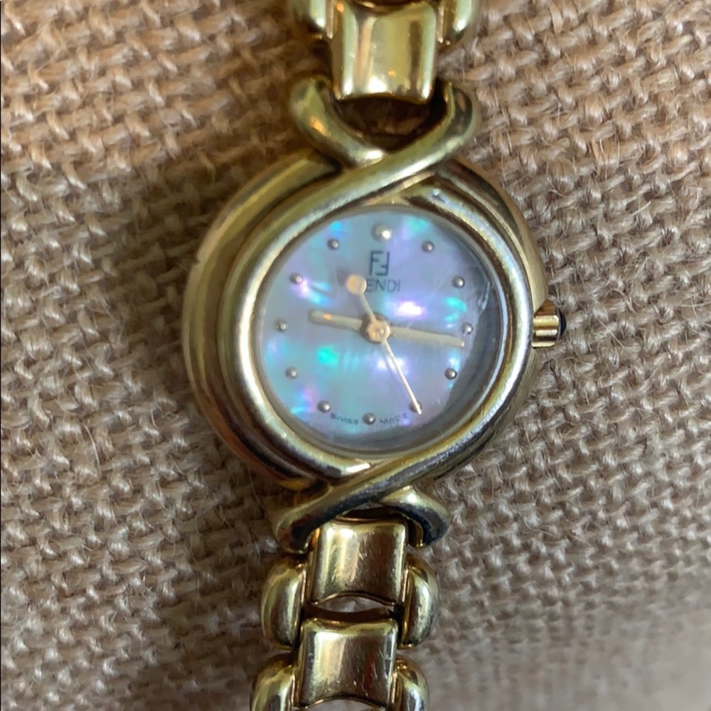 Fendi Vintage 18k Gold Plated Watch